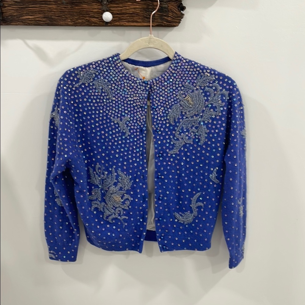 Embellished Blue Women's Jacket